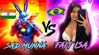Sad Munna Vs Fait Isa Hacker Vs Brazilian Freestyle Girl 1V1 