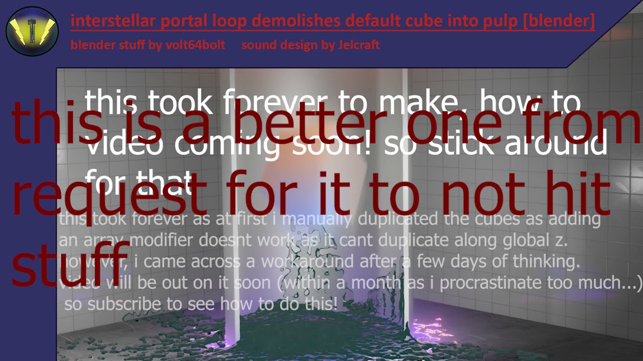 blender portal loop demolishes interstellar default cube