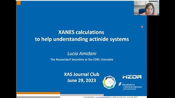 XANES Calculations to Help Understand Actinide Systems -- Dr. Lucia Amidani (ESRF)