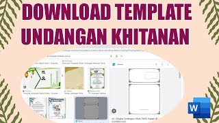 Cara Download Template Undangan Khitan