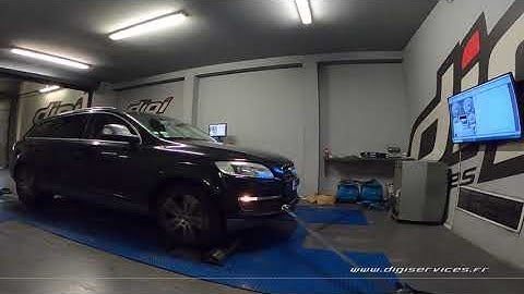Audi Q7 3.0 TDI 233cv AUTO Reprogrammation Moteur @ 276cv Digiservices Paris 77 Dyno