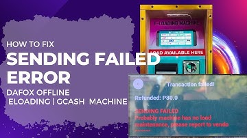 How to Fix Sending Failed Error ng Dafox Offline Loading Vendo Machine @dafoxtech