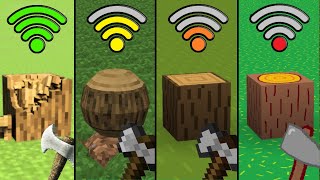physics with different Wi-Fi levels in Minecraft