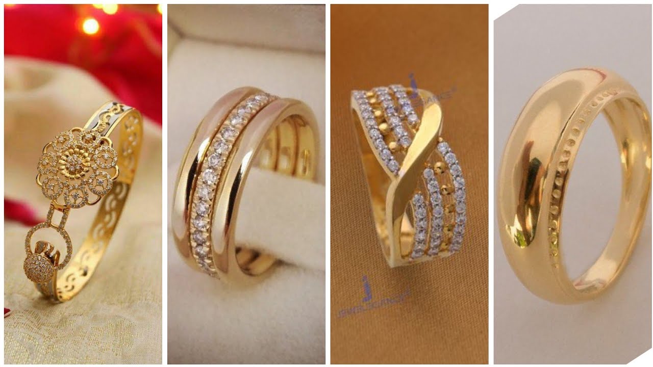 1 gram gold plated with diamond brilliant design ring for ladies - – Soni  Fashion®