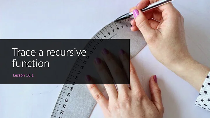 16 1 Trace a recursive function