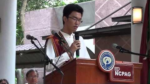 Speech of Kim Robert De Leon during NCPAG Recognition Rites 2014