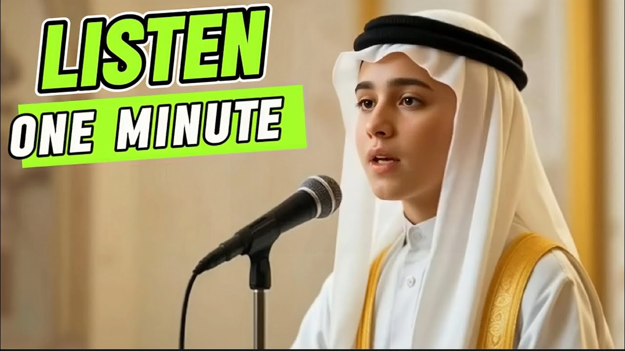 LISTEN 🎧ONE MINUTE CUTE VOICE 😍 | First Time Read Quran 