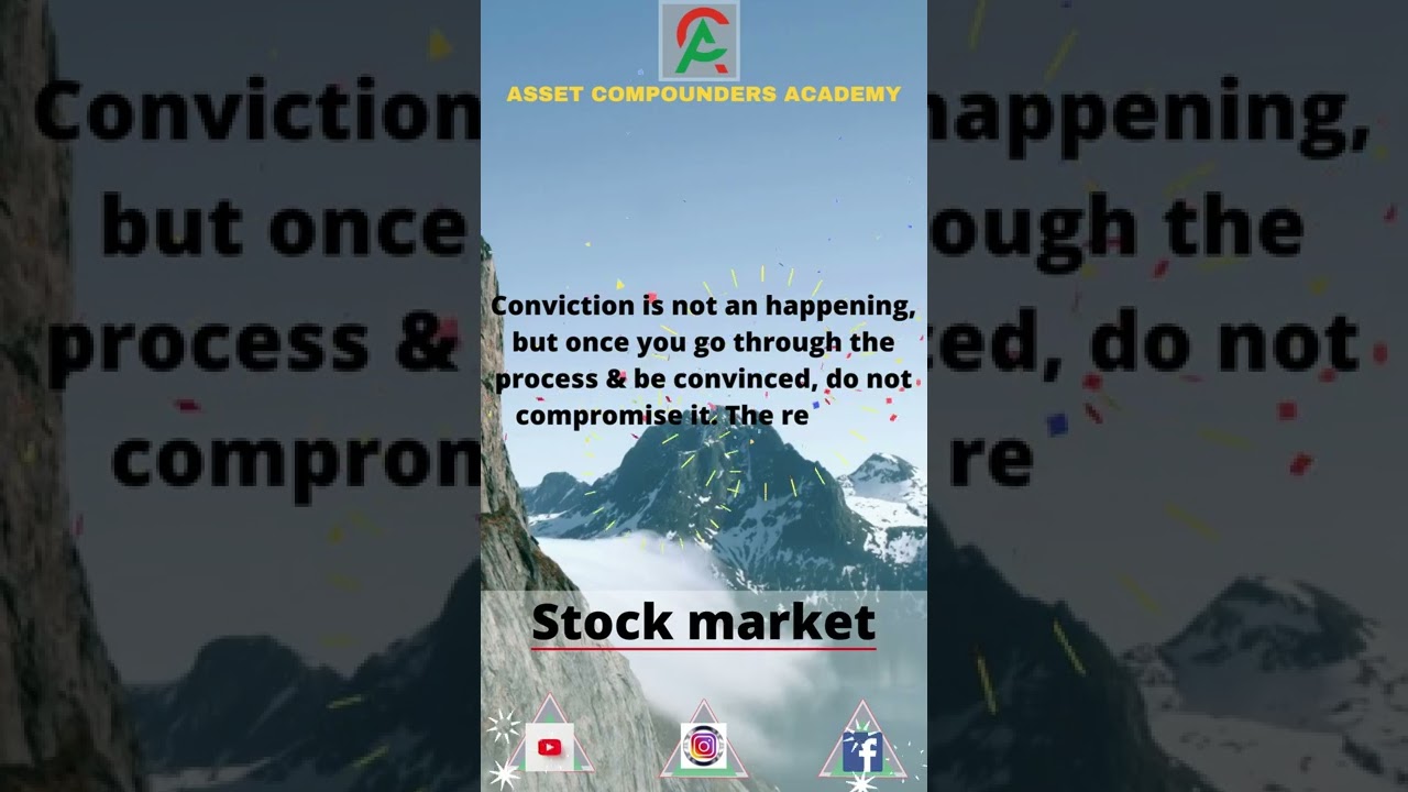 Conviction Is Not An Happening But Once You Go Through | Stock Market Quotes
