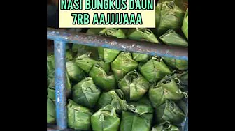 Nasi Bungkus Daun Pisang Cuma 7.000 Isi Daging - Indonesia Street Food