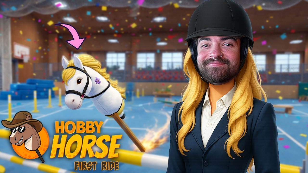 💄Heißes Blondes Cowgirl ist jetzt Hobby-Horse-Reiterin | Hobby Horse: First Ride