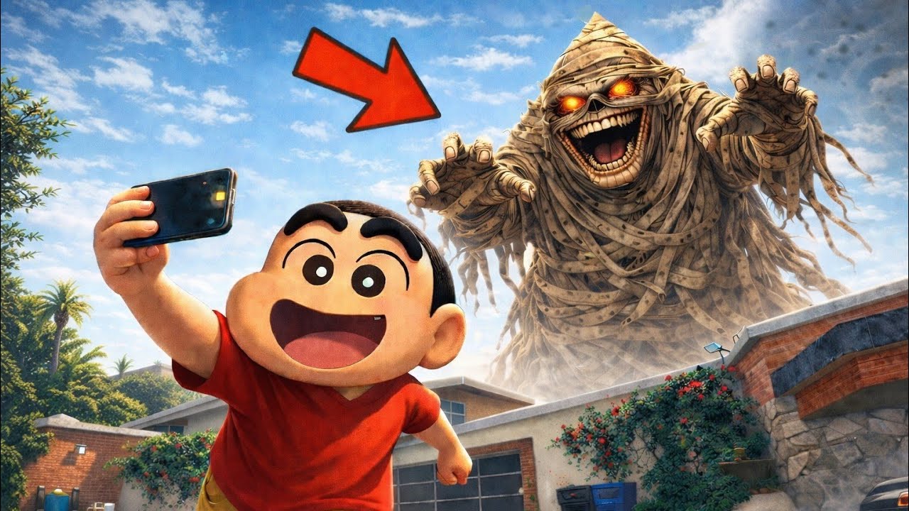 GTA V : Shinchan Escaping From Granny Ghost Pyramids Monster in Roblox | Shin Chan Telugu