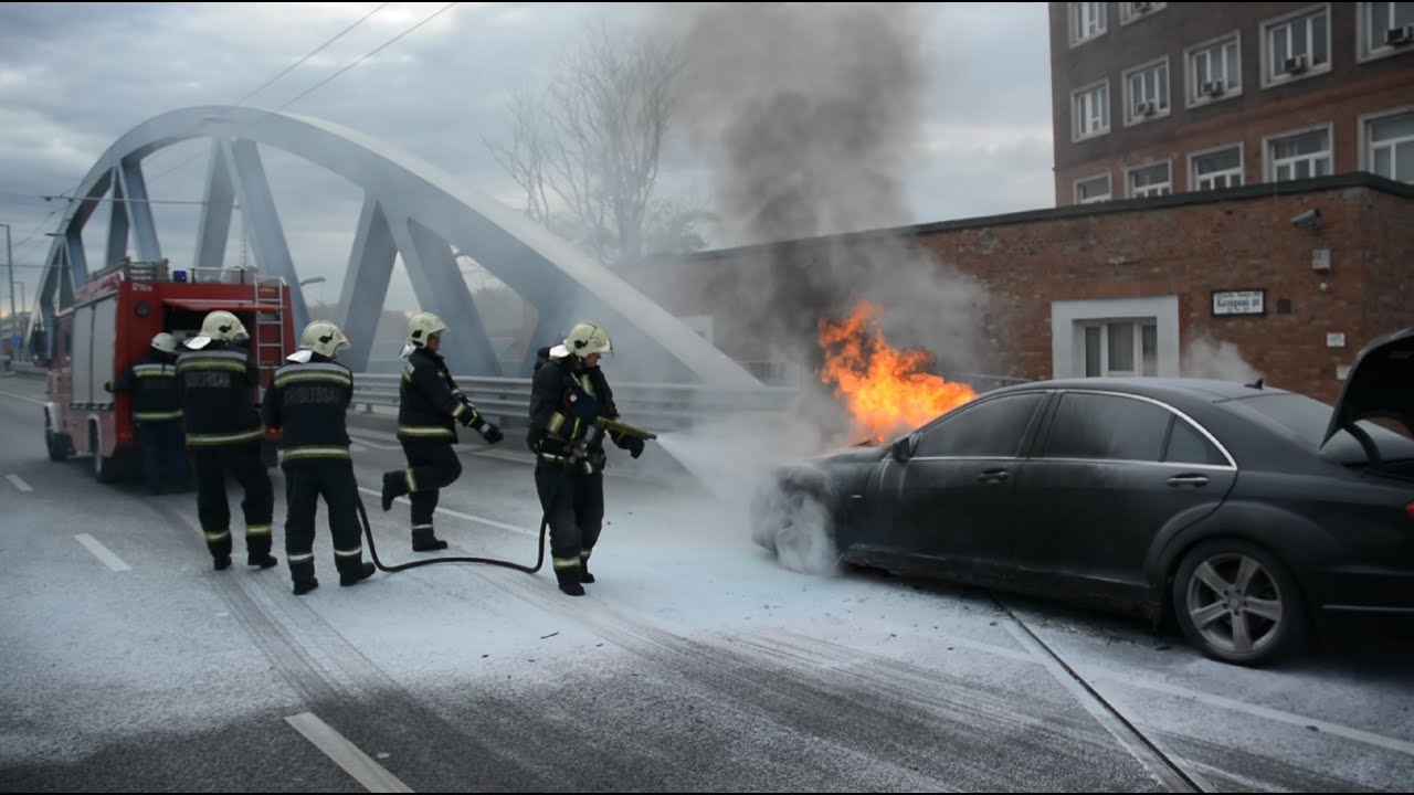 Égő autó oltása a Kerepesi úton | TŰZOLTÓK BEVETÉSEN