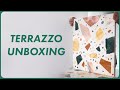 Terrazzo tiles unboxing