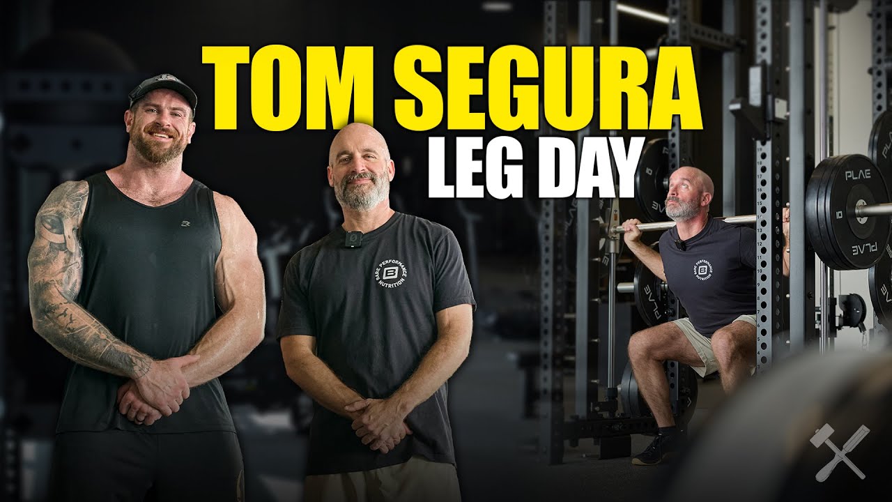 Тренировка ног Тома Сегуры с тренером по силовой подготовке (6 футов 7 дюймов, 320 фунтов)