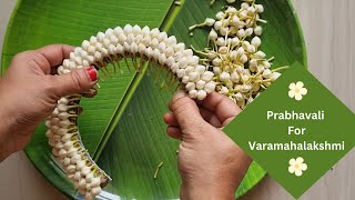 Malllige (Jasmine ) Crown / Kiritam/Prabhavali for Varamahalakshmi Puja 2023