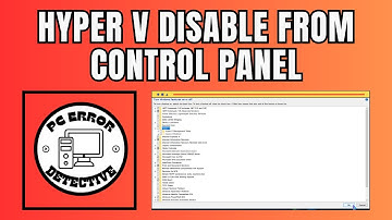Hyper V uitschakelen via het Configuratiescherm