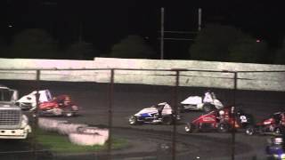 Nasty Crash at Petaluma Speedway Sprint Car Feature April 12, 2014
