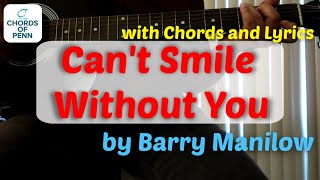 cant smile without you | barry manilow | guitar cover no capo