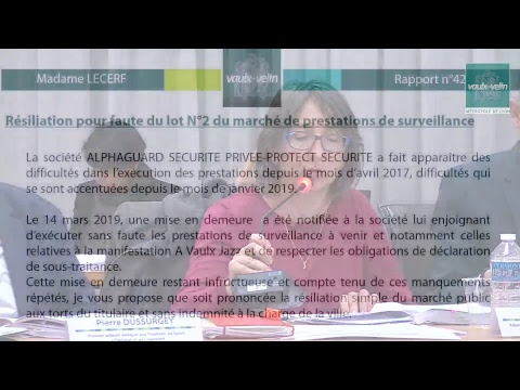 Conseil Municipal - Ville de Vaulx‑en‑Velin - jeudi 11 avril 2019