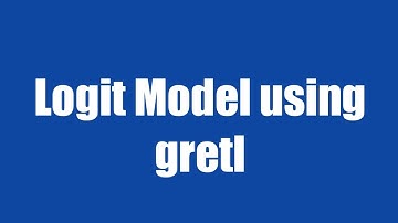 4.1: Logit Model using gretl