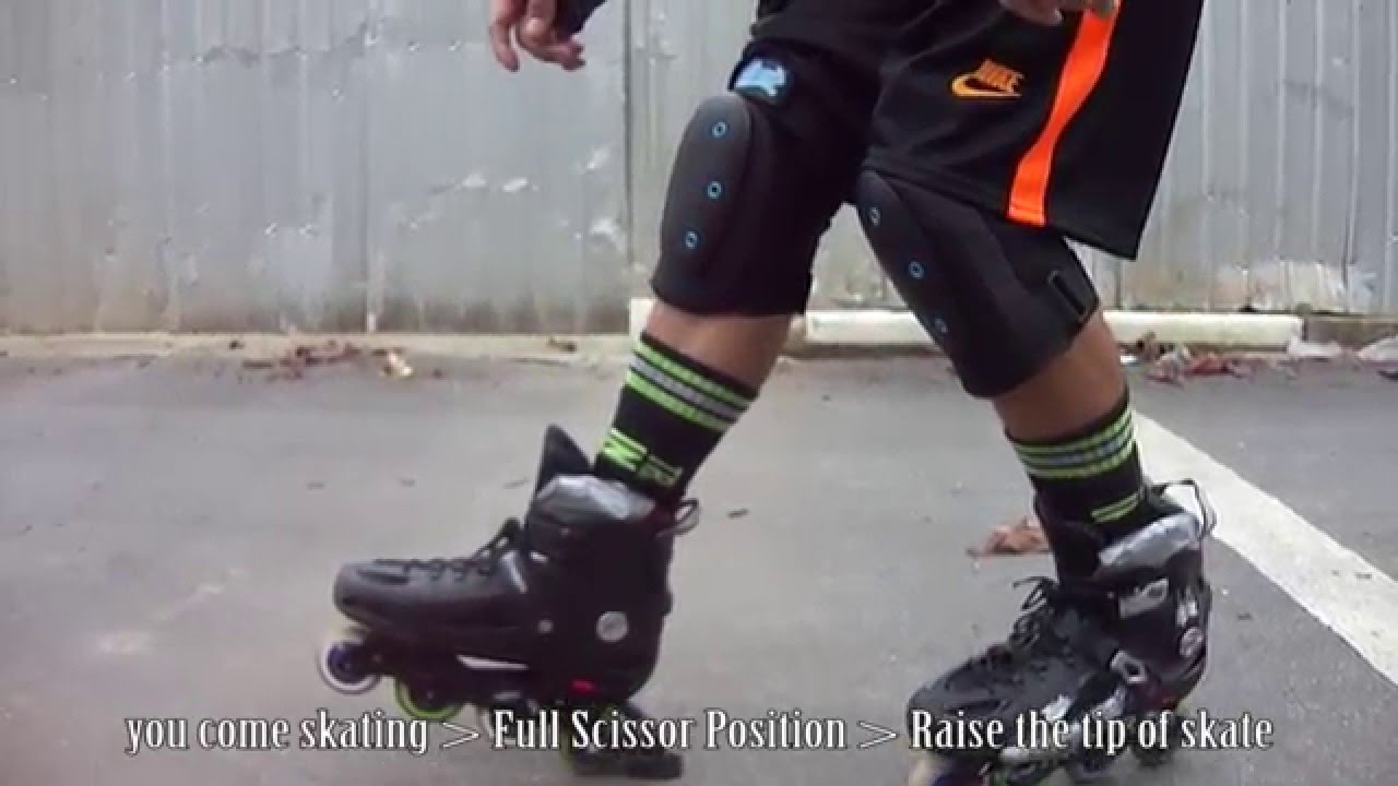 Tutorial Heel Brake Stop Freio de Calcanhar How to stop on roller