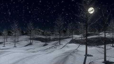 ZOOM BACKGROUND VIDEO SCENERY  "Snow falling animated video background loop"