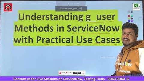 G_user Methods in ServiceNow ? | By Veda Technologies