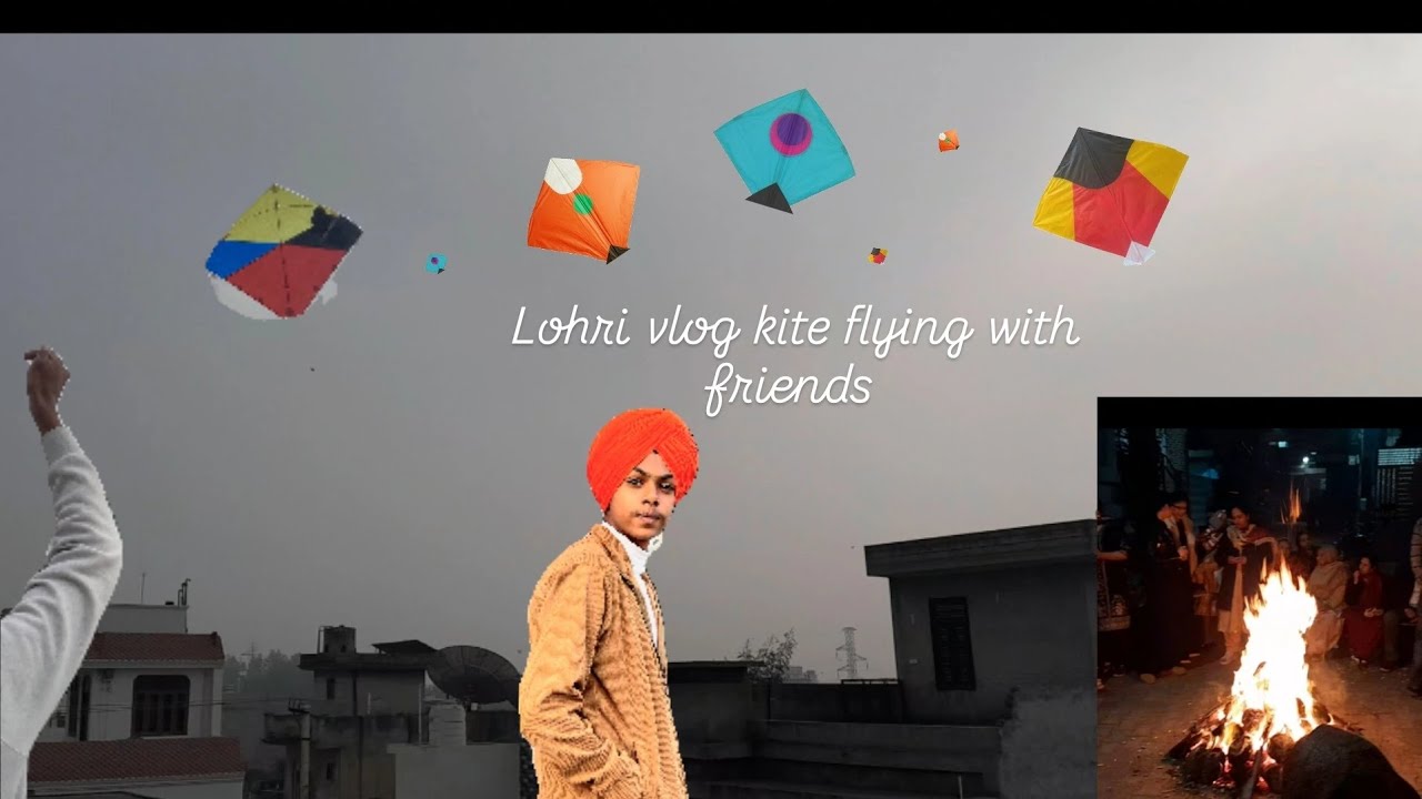 Happy Lohri 🥜🔥 || kite flying with friends 🪁