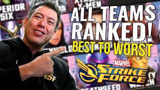 BRAND NEW! ALL TEAMS RANKED BEST TO WORST- January 2024 - Marvel Strike Force Tier List