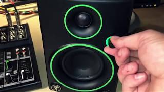 Mackie Creative Reference Multimedia Monitor Set Of 2, Black Wgreen Trim, 4-Inch Cr4 Pair