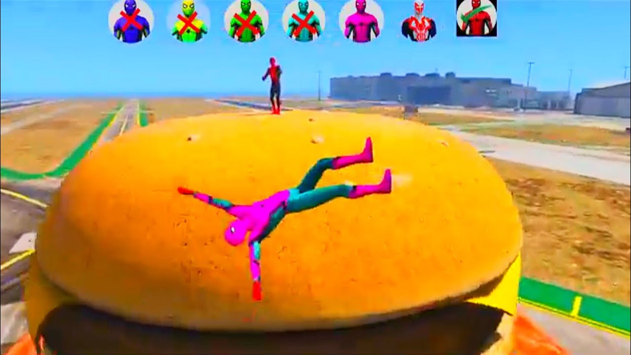 الرجل العنكبوت انقاذ باتمان Spider-Man Rescue batman vs iron man vs venom funny Game GTA 5 superhero