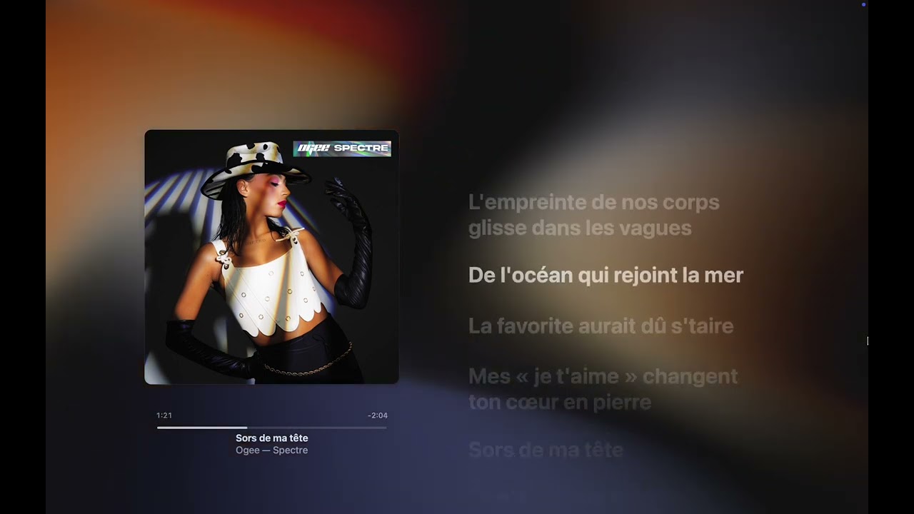 Ogee - Sors de ma tête (Paroles)