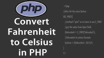 PHP Program to Convert Fahrenheit to Celsius