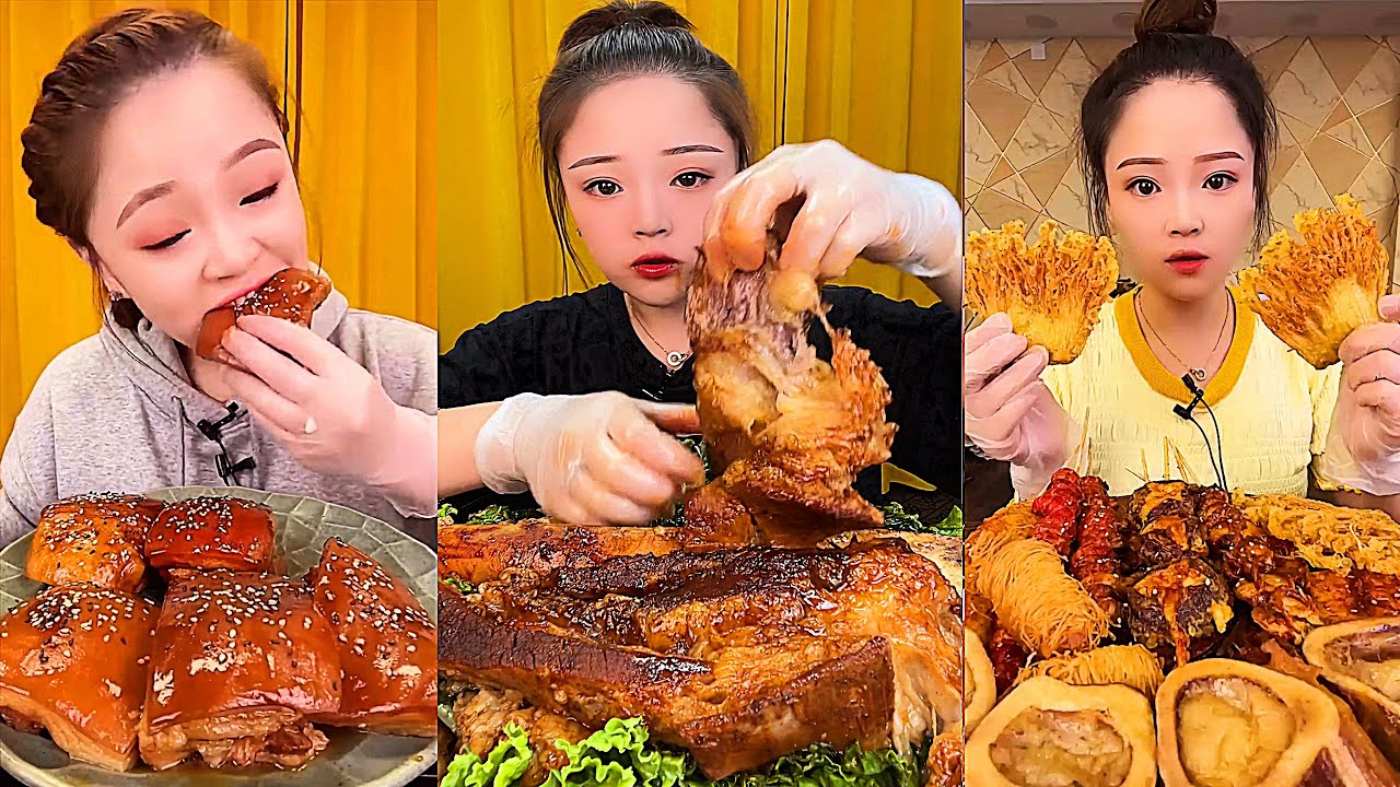 ASMR MUKBANG spicy Pork Bellly Soothing Sounds While Enjoying Delicious 먹방 모음이 팅쇼 리얼 사운드 #392