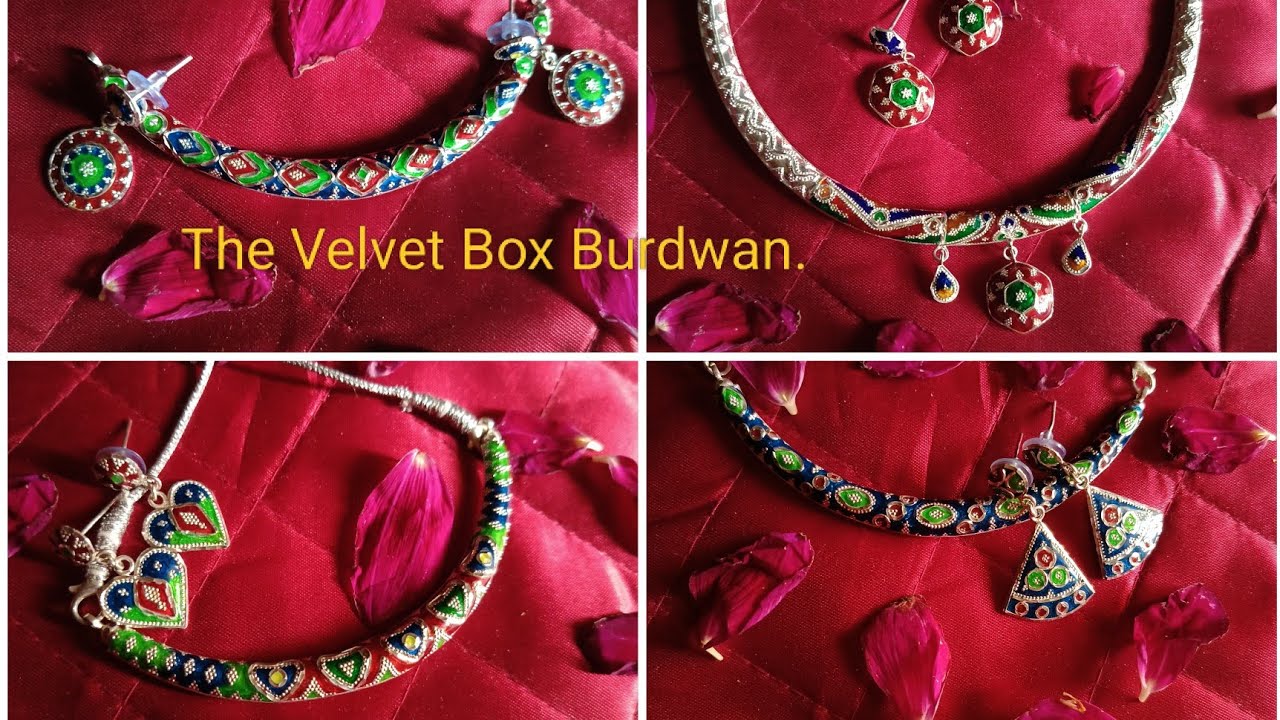 Silver jewellery collection by The Velvet Box Burdwan. রুপোর হাঁসুলি নেকলেস।92.5 Silver jewellery.