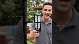 KIT 2 LUMINÁRIAS SOLARES 700W IP67 COM SENSORES SOLAR, EFICIÊNCIA, PRATICIDADE E SEGURANÇA