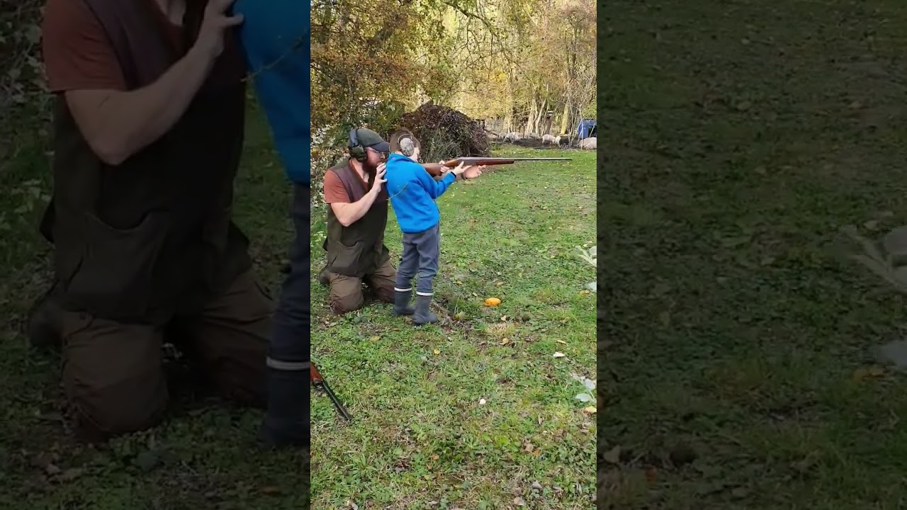 learning how to use a shotgun age 8 YouTube