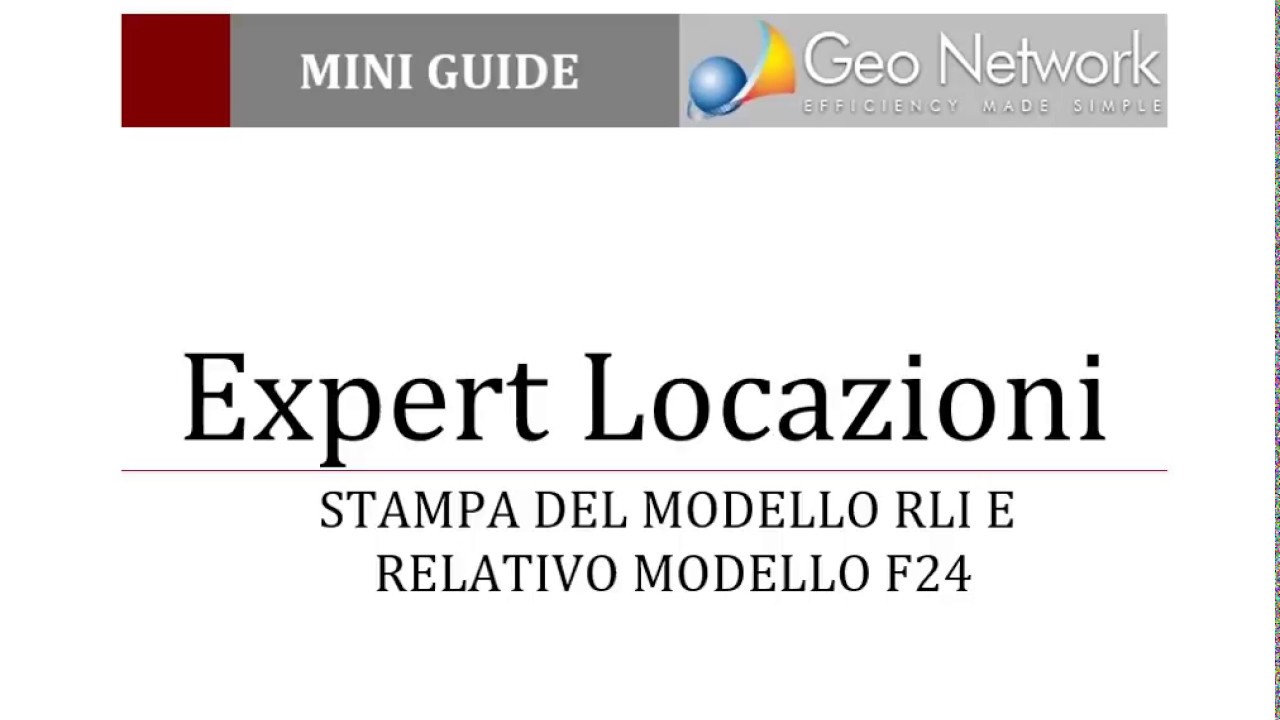 Expert Locazioni Immobiliari Stampa Del Modello Rli E Relativo Modello F24