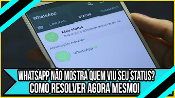 Porque não aparece quem visualizou meu status?