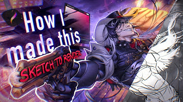 How I make Illustrations【Sketch to Rendering】