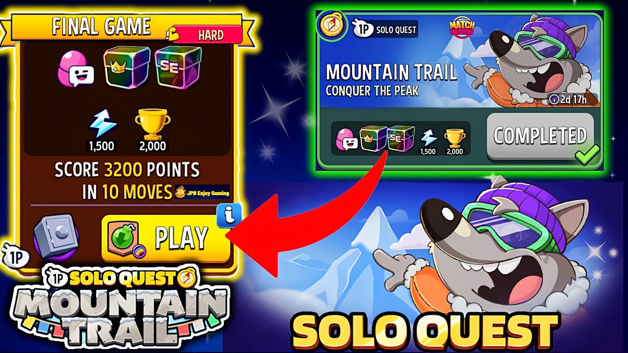 New Event!~SOLO QUEST~MOUNTAIN TRAIL/5 SOLO/ HARD~Bombs Away/ Mutation Lab/ Mighty Mushrooms