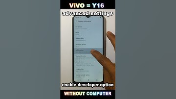 how to enable developer option vivo y16 advanced developer settings 2025 new #smartphone