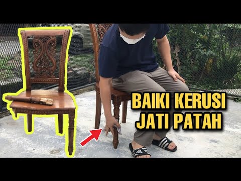 Cara Baiki Kerusi Patah / Kursi Jati !  Restoring A Vintage Chair