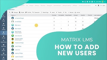 How to add new users in MATRIX LMS
