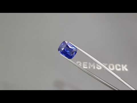 Unheated Royal Blue sapphire in cushion cut 8.02 carats, Sri Lanka Video  № 2