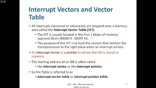 L6 - Interrupt Service Routine (ISR) and Interrupt Vector Table (IVT)