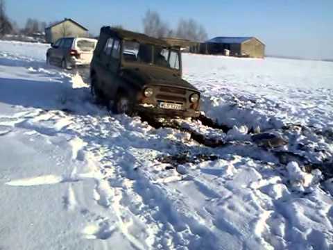 Uaz w potrzasku cz.2 i Pajero sport:)