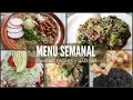 MENÚ SEMANAL DE COMIDAS FÁCILES Y RÁPIDAS | 5 NUEVAS COMIDAS | Erika Blop