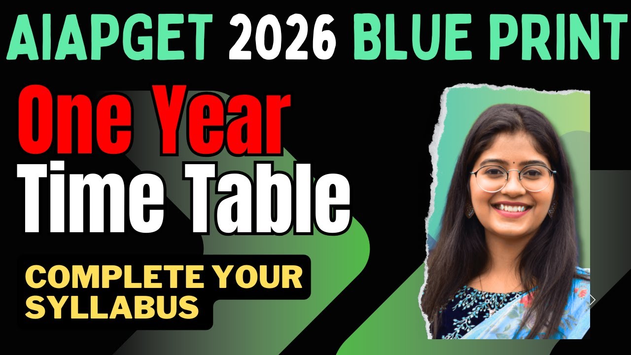 Time Table for AIAPGET 2026 Aspirant | Stay Consistent | AIAPGET Test Series | Tejas Pre Test Series
