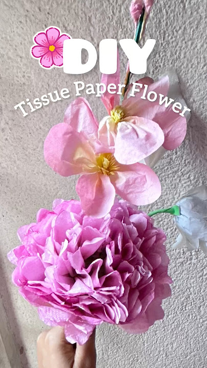 DIY Tissue Paper Flower #diy #flowers #tissuepaperflower #shorts #viralshorts #youtubeshorts
